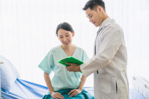 doctor talking with patient